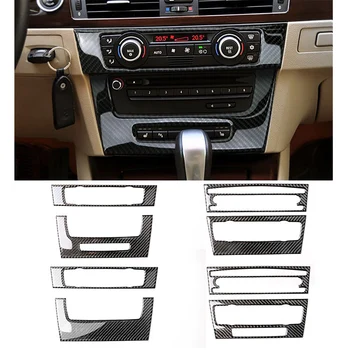 

Carbon Fiber Car Front Rear Air Conditioning Outlet CD Control Panel Frame Trim Decoration for BMW E90 3 Series Auto Sticker