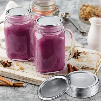 Canning Lid Split-Type Lids Reusable Leak Proof Storage Solid Metal Canning Jar Lids Compatible with Regular Mouth jar# les bratt fish canning handbook