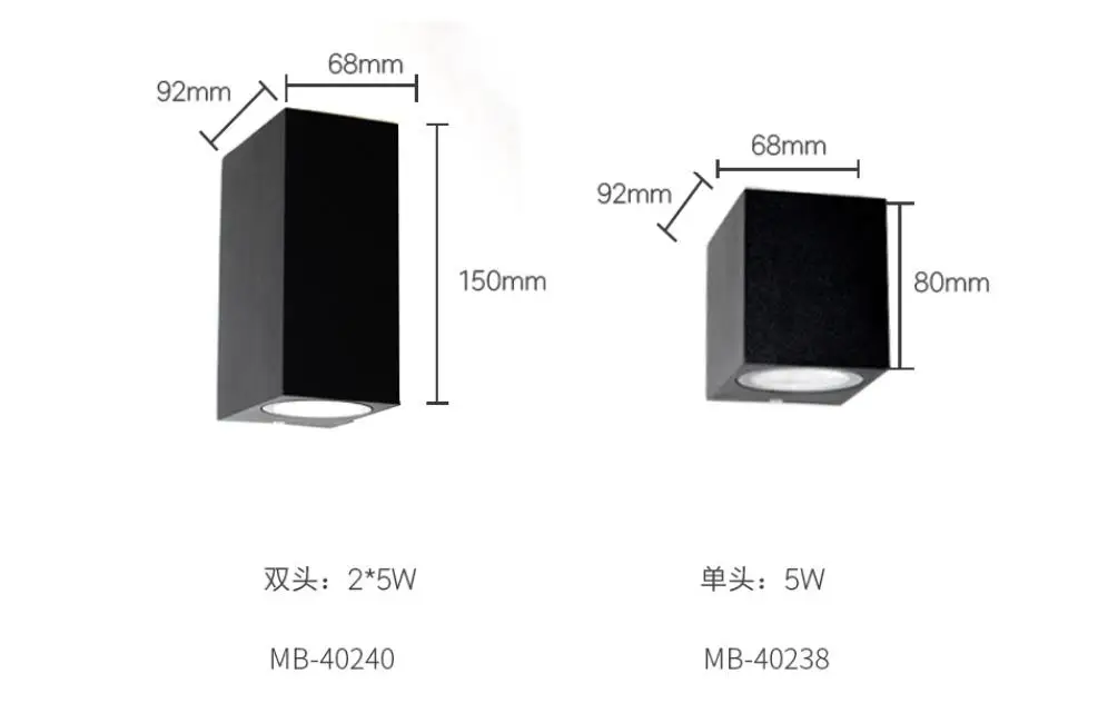 СВЕТОДИОДНЫЙ Уличный настенный светильник IP65 Водонепроницаемый 110V 220V 5w 2x5w 10W с двойной головкой Сад алюминиевый светильник для патио пейзаж