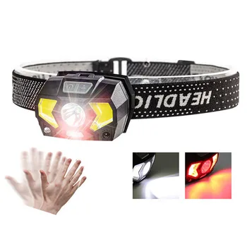 

XPE Head Light Sensible LED Headlight Rechargeable Powerful Head Lamp Head Torch For Outdoor Fishing Headlight Red White