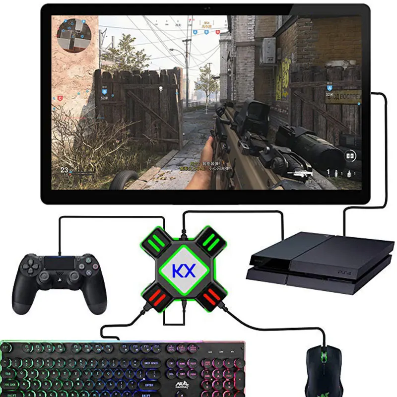  Gamepad Controller Converter For PS4 Keyboard Mouse Adapter Xbox One Nintend Switch Emulator Suppor