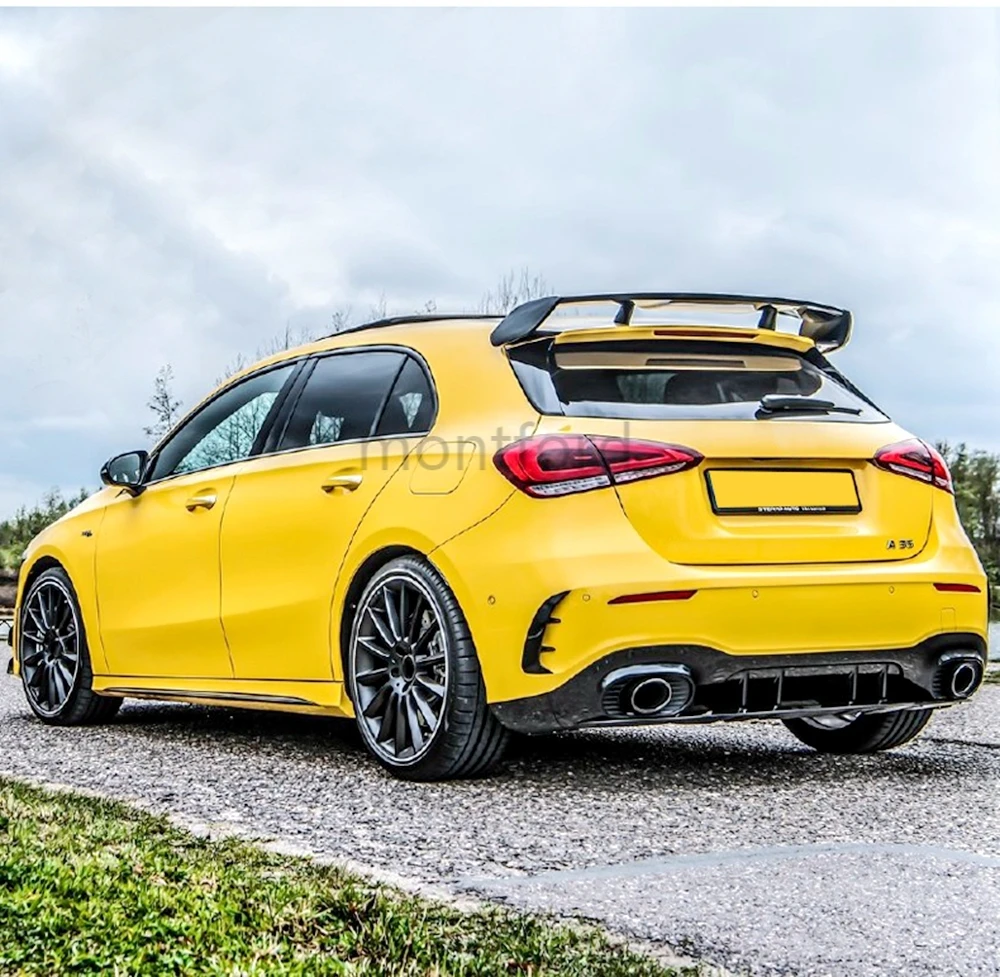 For Mercedes Benz W177 Hatchback A Class A180 00 50 60 5 Amg 19 Abs Plastic Black Red Color Rear Spoiler Wing Spoilers Wings Aliexpress