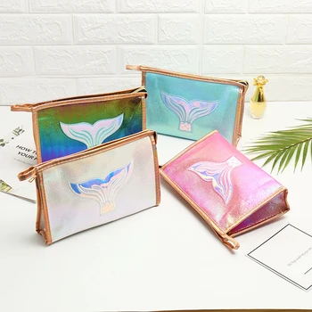

2020 Mermaid Laser Cosmetic Bags Holographic Women Men Travel Wash Storage Bags Organizer Makeup Cases Beauty Toiletry Kit Wash