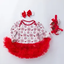 Модный Рождественский комплект из 3 предметов для маленьких девочек; Рождественский комбинезон с принтом; комплект юбки; одежда для маленьких девочек; Рождественский комплект с героями мультфильмов