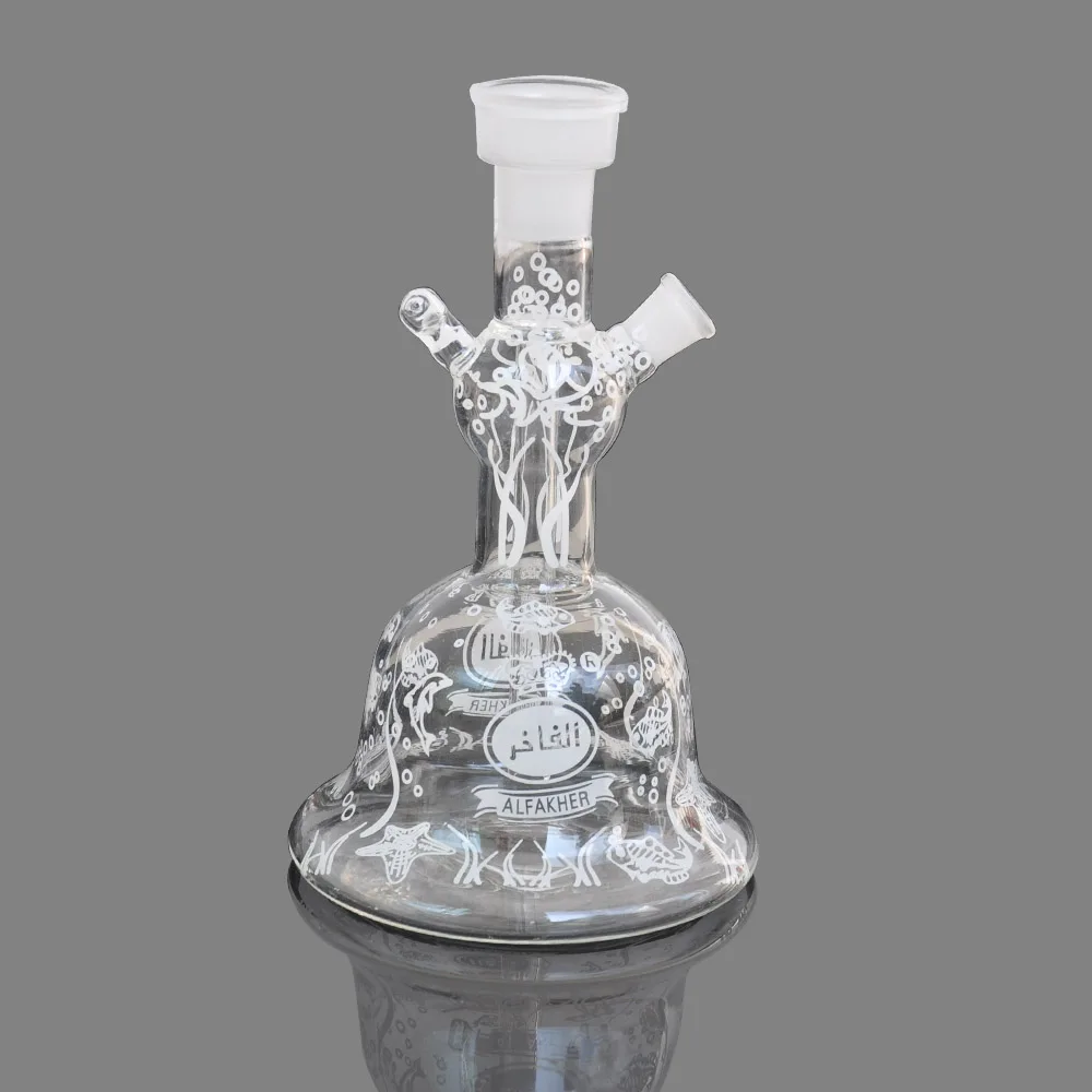 1PC Shisha Pipe Set Hookah Frosted Transparent Design Al Fakher Glass Narguile Accessories and Tobacco |