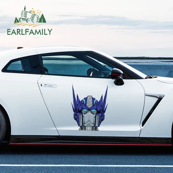 

EARLFAMILY 43cm x 33.7cm for Transformers Optimus Car Sticker Windows Surfboard Decals Windshield Refrigerator Laptop Decoration