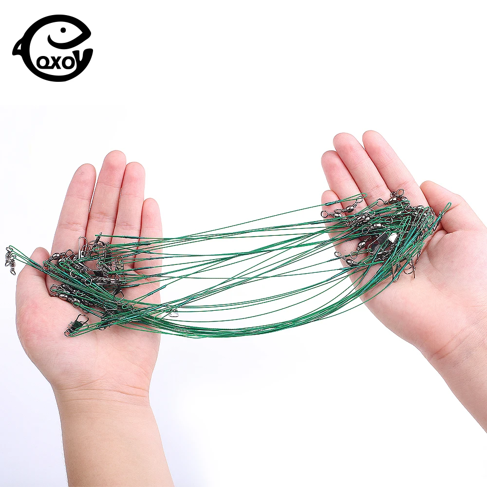 Steel Wire Fishing Line Equipment Artificial Fish Tackle 15/20/25/30CM Hook Fish Accessories