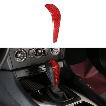

Real Carbon Fiber Red Gear Shift Knob Head Cover Trim for BMW E90 E92 E93 E87 3 Series 2005-2012 Car Accessories
