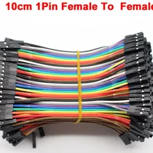 40 шт./лот 10 см 2,54 мм 1pin Женский Соединительный провод Dupont кабель