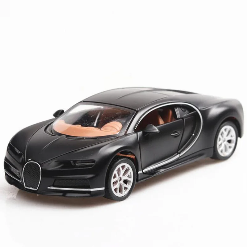 1/36 масштабная Игрушечная машина Bugatti Chiron, спортивный автомобиль из металлического сплава, литые модели автомобилей, миниатюрные игрушки для детей, детская коллекция