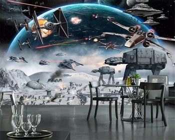 

beibehang Custom 3d wallpaper stereo mural wallpaper shocking space star wars ktv internet cafe theme background 3d wallpaper