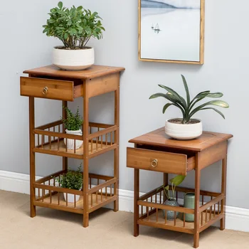 

Nanzhu Flower Shelf Solid Wood Multi-storey Living Room Indoor Landing Simple Green Radish Fleshy Table Several An
