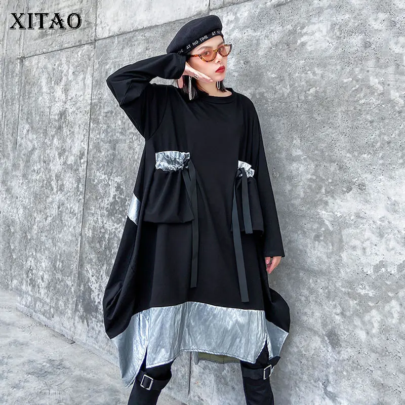 Женское платье с карманами XITAO Элегантное повседневное свободное карманом в