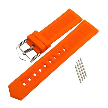 

Soft Sturdy Rubber Surface Non-slip Back Waterproof Washable Silicone 19mm/21mm/24mm Strap Band