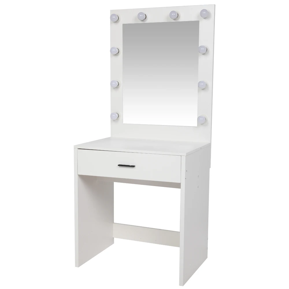 Fch Large Mirror Make Up Dresser Women Single Drawer Dressing