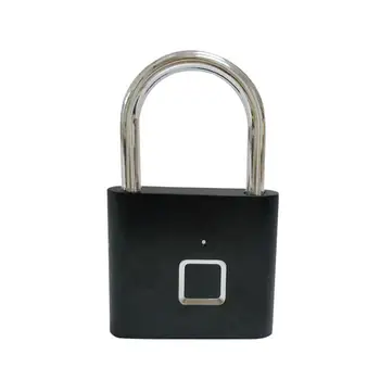 

Professional Fingerprint Padlock Keyless Smart Miniature Waterproof Lock for House Door Suitcase Backpack Bike Office(Black)