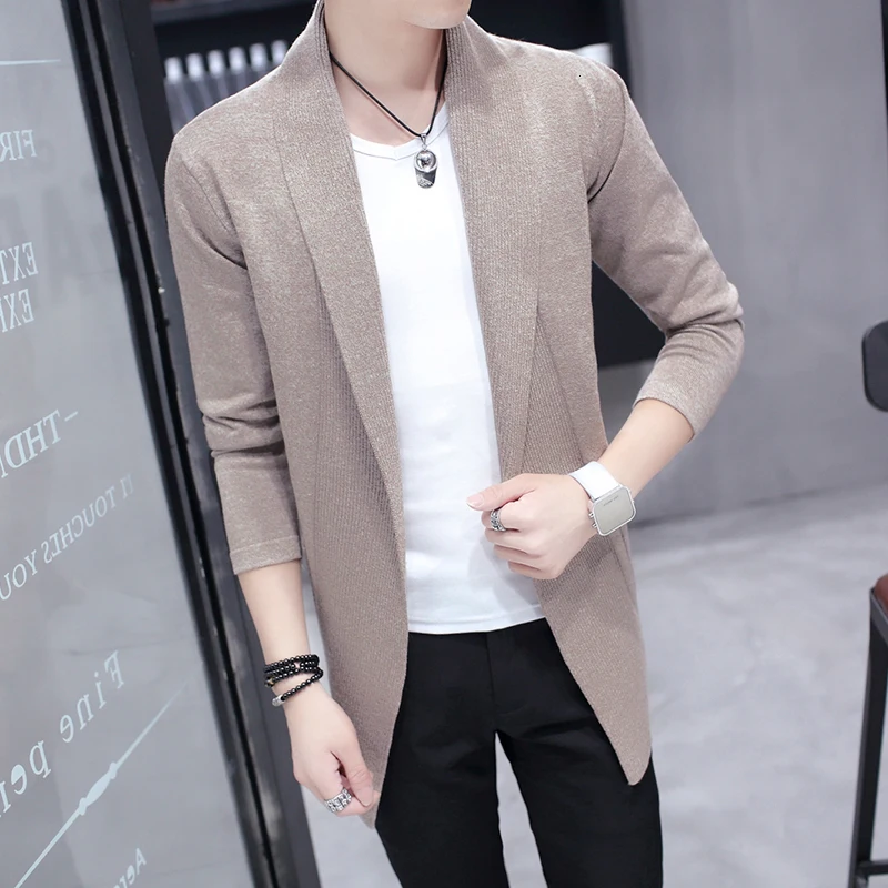 2019 Autumn And Winter Sweater Knit Cardigan Slim Trend In The Long Section Of The Cloak Coat Male Men Clothes Homme 2019 Autumn And Winter Sweater Knit Cardigan Slim Trend In The Long Section Of The Cloak Coat Male Men Clothes Homme