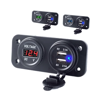 

12-24V car with panel dual USB output car charger