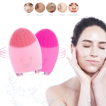 

New Mini Electric Face Cleansing Brush Tool Silicone Cleaner Deep Pore Waterproof Beauty Soft Deep Cleaning Face Brushes