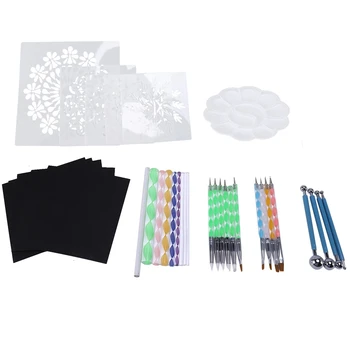 

Rock Painting Kit,34 Sets of Point Color Tool Pen Creative DIY Combination Set Ceramic Art Tools Painting Tools