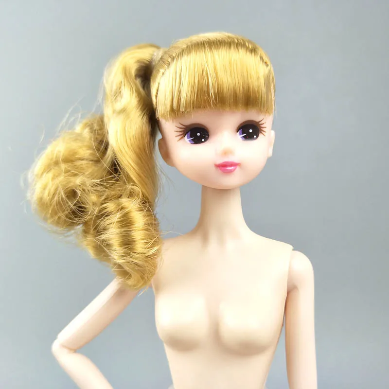 Мягкий пластик DIY 1:6 кукла голова для кукла licca головы для 1/6 BJD голова куклы с волосами Аксессуары для куклы «сделай сам» Детская игрушка подарок для девочек - Цвет: head 9
