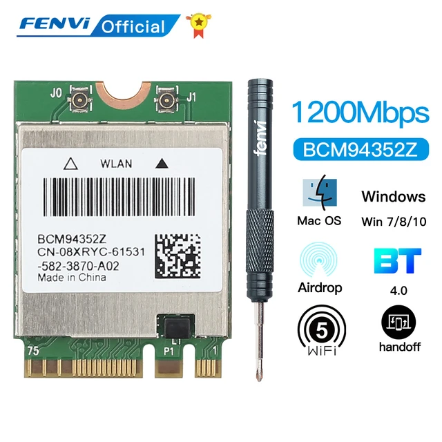 1750Mbps Fenvi T919 PCIe WiFi Card Adapter BCM94360 For MacOS Hackintosh  Bluetooth 4.0 802.11ac 2.4G/5GHz Dual Band Desktop PC - AliExpress