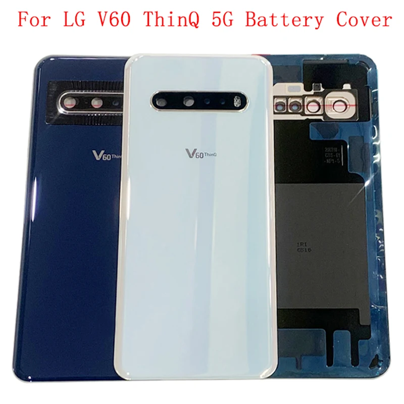 

Battery Case Cover Rear Door Housing Back Case For LG V60 ThinQ 5G Battery Cover Camera Frame Lens with Logo