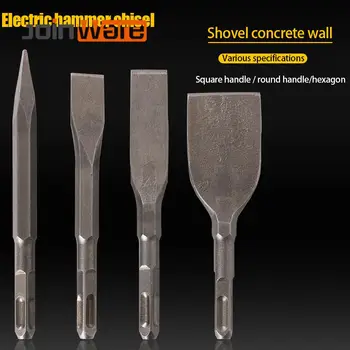 

40CR Steel 14X160MM Hammer Chisel Set Electric Hammer Chisel Concrete/Brick/Wall/Tile Slotting Drilling Square Handle 4Pcs/Set
