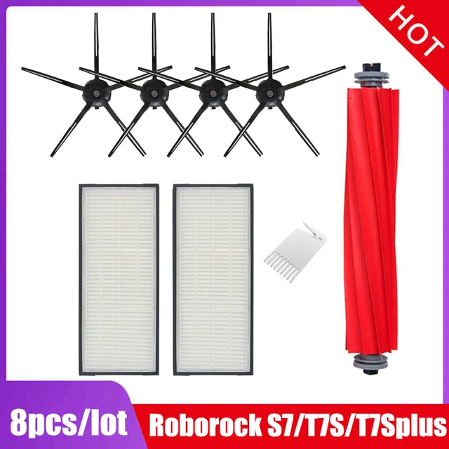 Main Brush Hepa Filter Mop Pad For Xiaomi Roborock S7 S70 S7Max T7S T7S Plus Vacuum Cleaner spare Parts Roborock S7 Accessories Set07