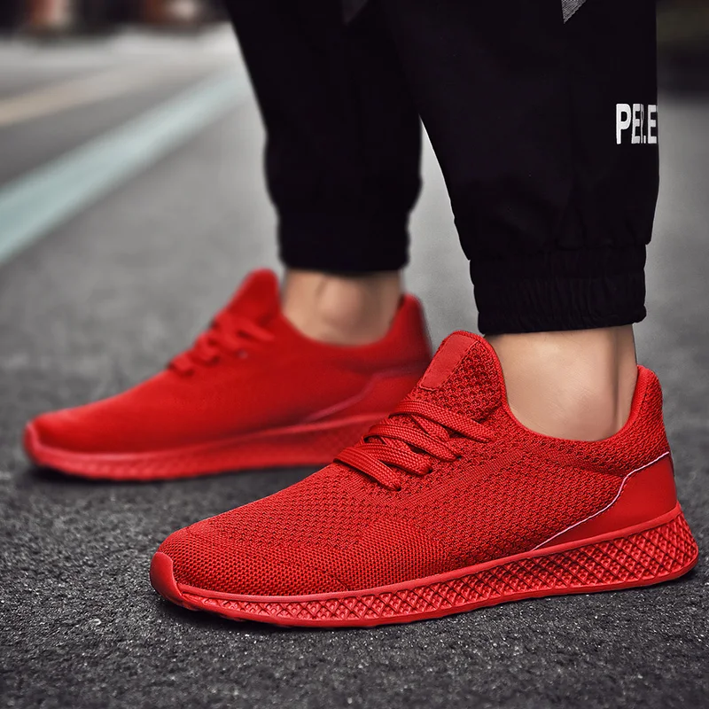 

Autumn in 2019 new luxury designer sneakers mens shoes platform vintage triple red bottom shoes flying woven casual shoes 39-48
