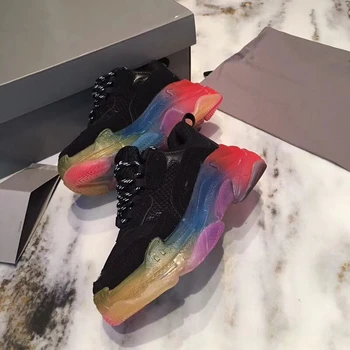 

Air Cushion Women Shoes Pink Flat Trainers Female Sneakers Thick Bottom Sneakers Comfortable Candy Colors Mixed Colors 2020 New