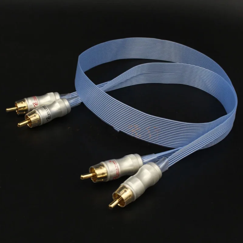 Hifi  silver plated cable BlueHeven king snake Gold Plated RCA interconnect cable 1 order