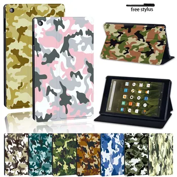 

Multicolor Leather Pu Stand Cover Case for Amazon Fire 7/HD 8/HD 10 with Alexa Tablet Drop Resistance Durable Protective Case