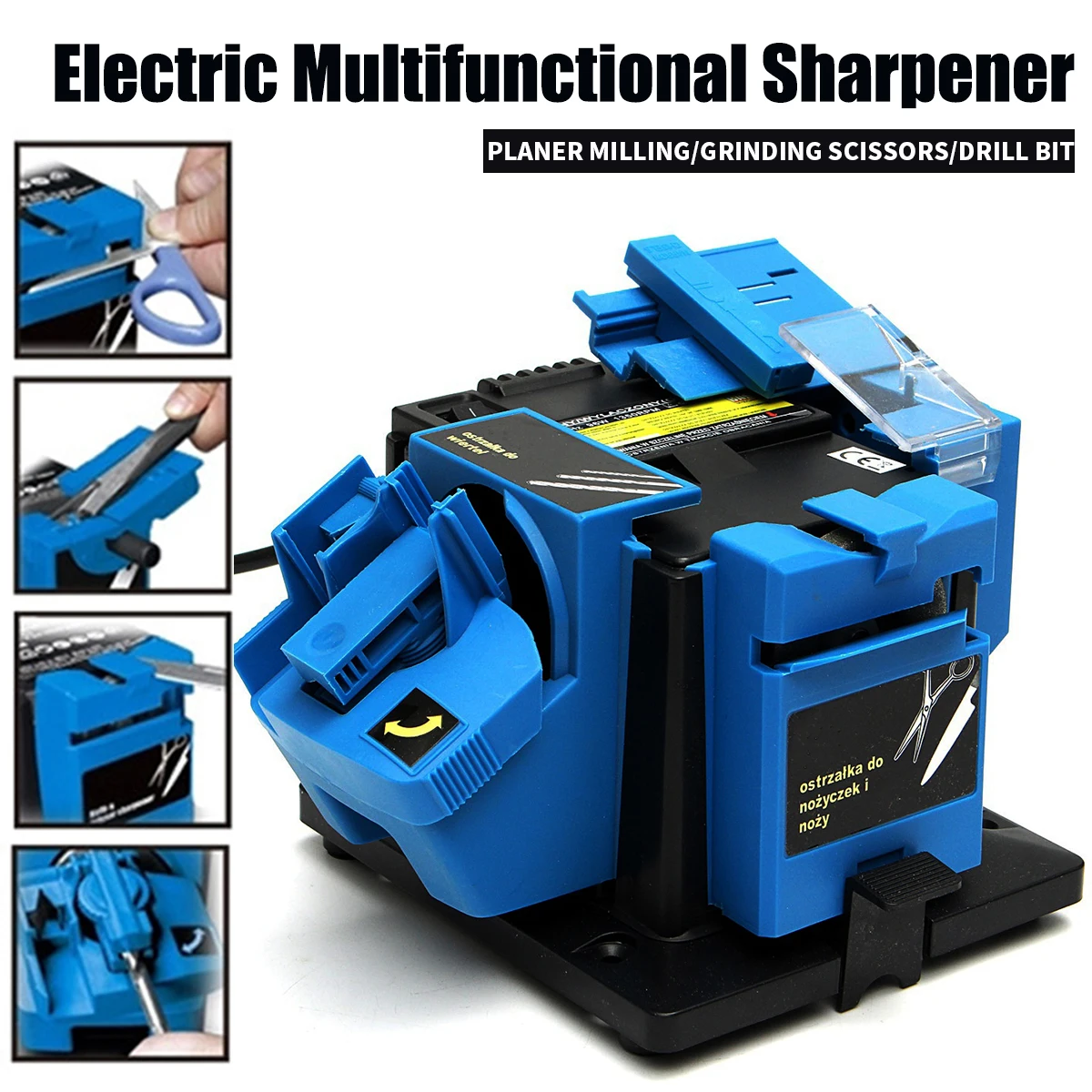 Electric Sharpener Knife Sharpening Machine Scissor Grinding Device 96W  1350Rpm