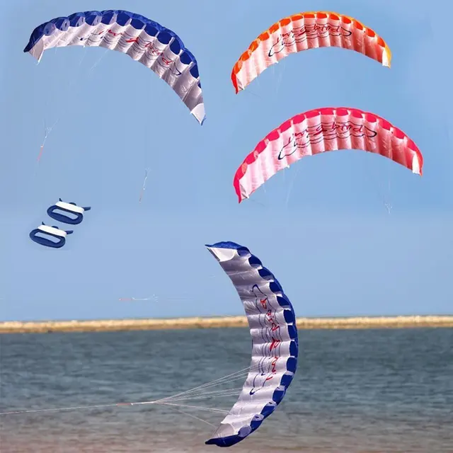 1.4m Dual Line Stunt Parafoil Parachute Surfing Kite Paragliding Nylon Kite Sports Beach Dual Line Flying Kite Outdoor Toys 1