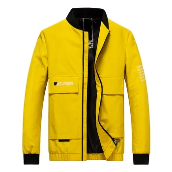 

2019 Men's Autumn Winter Casual Printing Stand Collar Zipper Outdoor Sport Coat Autumn Overcoat Necessary Spring Men Coat 8.28