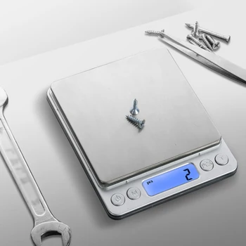 

3/5/10kg 1g Household Kitchen Scale Electronic Food Scales Diet Scales Measuring Tool Slim LCD Digital Electronic Weighing Scale