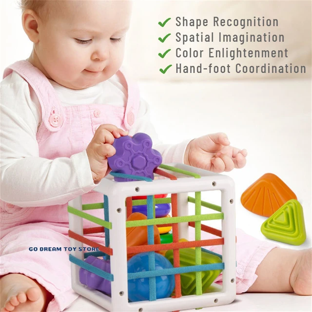 New Colorful Shape Blocks Sorting Game Baby Montessori Learning Educational Toys For Children Bebe Birth Inny 0 12 24Months Gift 2