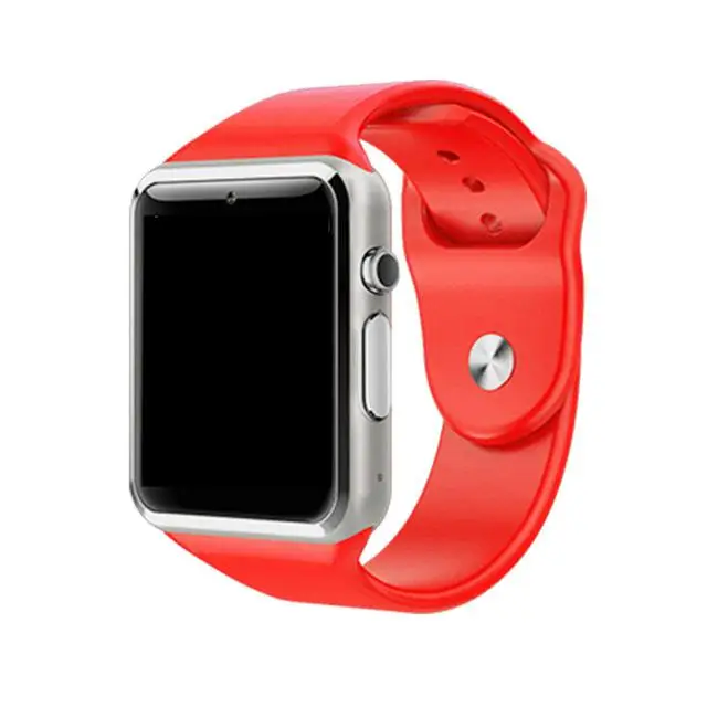 Наручные часы A1 Bluetooth, умные часы для мужчин, спортивные, шагомер, с sim-камерой, умные часы для смартфонов на Android, Россия, хорошее качество, PK DZ09 - Цвет: Красный