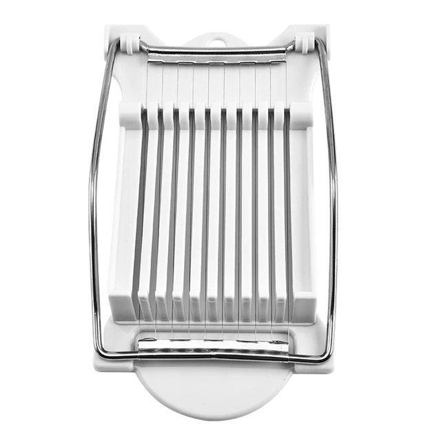 Spam Slicer,Multipurpose Luncheon Meat Slicer,Stainless Steel Wire Egg Slicer,Cuts 10 Slices for Fruit ,Onions,Soft Food and Ham (White)