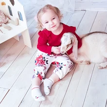 Carters/комплект для маленьких девочек; одежда для маленьких девочек с цветочным принтом; осень г.; боди+ штаны с цветочным принтом+ повязка на голову; винно-красная одежда для новорожденных; D35