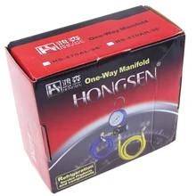 HS-470A-R410 Hvac 1-way манометр одиночный манометр для R410 с 2pcs шланг низкого давления