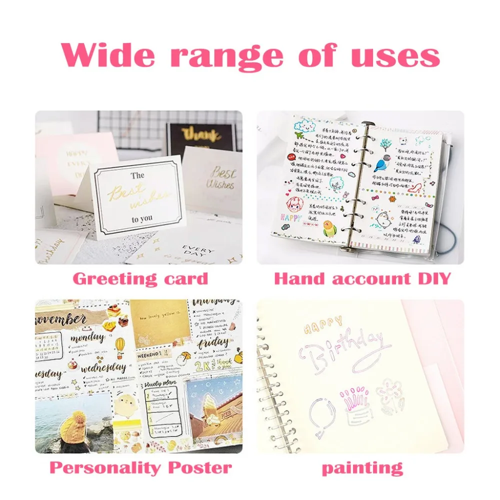 Colored Ink Pen Coloured Markers Textas Gift Card Writing and Drawing Double Line Outline Pen 8 Color for Child Painting diy #4  (12)