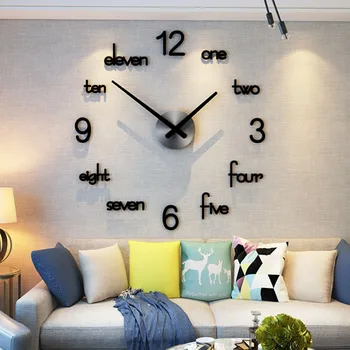 

DIY Wall Clock Decoration Bedroom Living Room Wall Clock Creative Pendant Indoor Digital Alphabet Wall Clock Decor Pointer