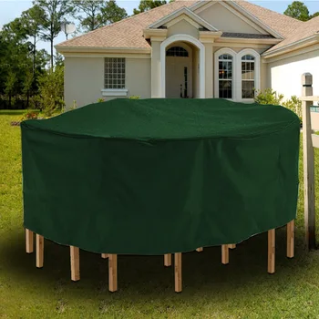 

Round Furniture Table Cover Waterproof 210D Oxford Fabric Outdoor Dust Cover AIA99