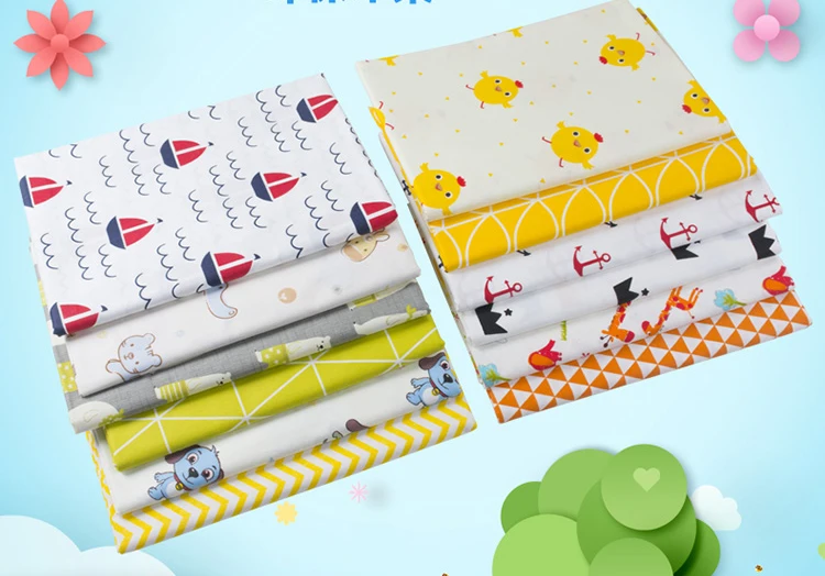 Обувь из хлопка, с мультяшками twill детские постельные принадлежности напечатанная ткань хлопок одежда Ручное шитье для поделок Лоскутная кукла ткань