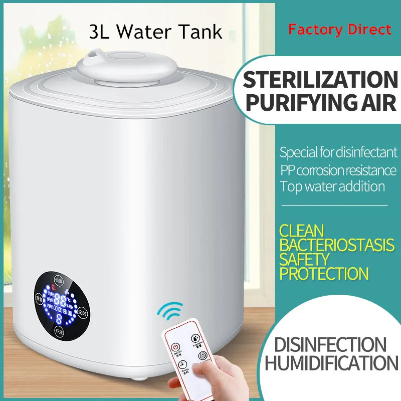 

3000ml Disinfectant Ultrasonic Aroma Diffuser Smart Remote Control Humidifier 25W Timing Mist Maker Home Air Purifier