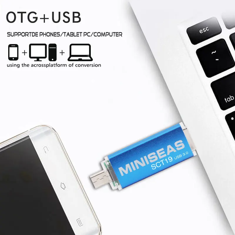 Usb 3,0 Miniseas OTG USB флеш-накопитель для смартфонов/планшетов/ПК 8 ГБ 16 ГБ 32 ГБ 64 Гб 128 ГБ флеш-накопитель высокоскоростной флеш-накопитель