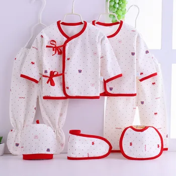 

Baby 7-pack Clothing Set Infantil Boy Girls Clothes Summer Cotton Hat Bib Top clothes Pants Newborn Clothes Outfits 0-3 months