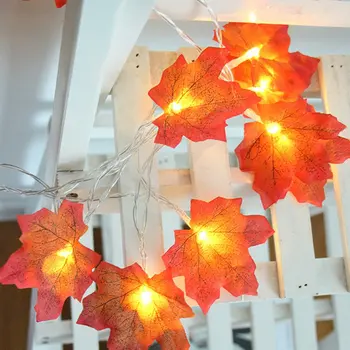 

3M Maple Leaf Led Battery Light String Christmas Day Pendant Leaf Light String Garden Party Room Decoration Light